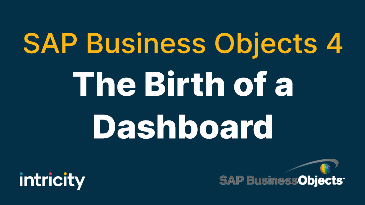 The Birth of a Dashboard - Co-Sponsored with SAP